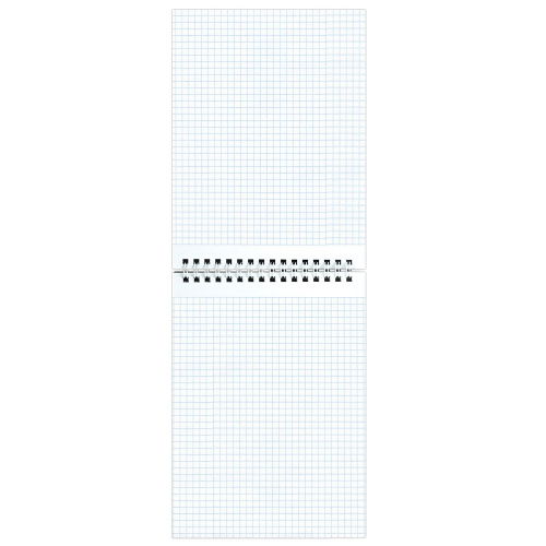 Блокнот ОФИСМАГ, А5, 80 л., гребень, картон, жесткая подложка, клетка, синий фото 2