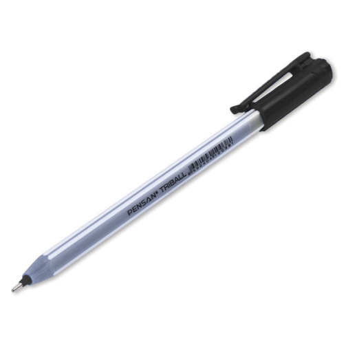 Ручка шариковая масляная PENSAN "Triball", трехгранная, линия письма 0,5 мм, черная фото 7