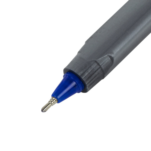 Ручка шариковая масляная STAFF EVERYDAY, трехгранная, корпус серый, синяя фото 2