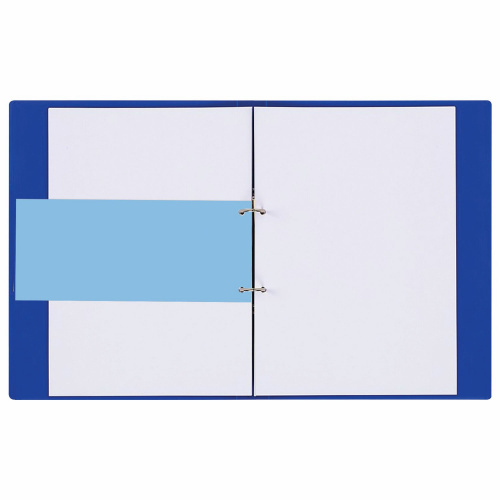 Разделители листов BRAUBERG, полосы 240х105 мм, картонные, 100 штук, голубые фото 2