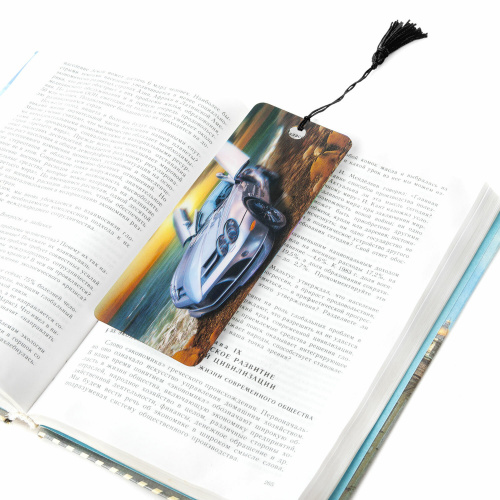 Закладка для книг BRAUBERG "Мерседес", объемная, с декоративным шнурком-завязкой фото 6
