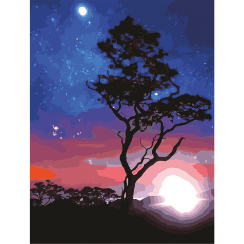 Картина по номерам ОСТРОВ СОКРОВИЩ "Звездная ночь", 40х50 см, 3 кисти, акриловые краски фото 9