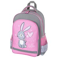 Рюкзак ПИФАГОР SCHOOL для начальной школы, "Adorable bunny", 38x28х14 см