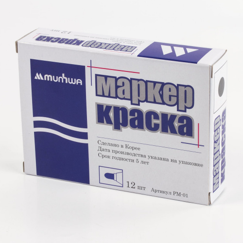 Маркер-краска лаковый (paint marker) MUNHWA, 4 мм, нитро-основа, алюминиевый корпус, черный фото 6