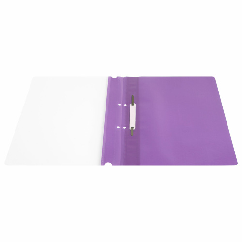 Скоросшиватель пластиковый с перфорацией STAFF, А4, 100/120 мкм, фиолетовый, 271720 фото 6