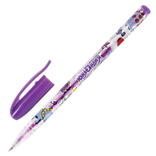 Ручки гелевые ЮНЛАНДИЯ, 6 цветов, неон, корпус с печатью, линия письма 0,5 мм фото 2