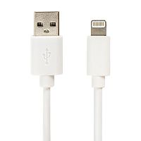 Кабель SONNEN, белый USB 2.0-Lightning, 1 м, медь, для передачи данных и зарядки iPhone/iPad