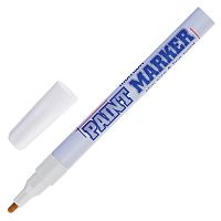 Маркер-краска лаковый (paint marker) MUNHWA "Slim", 2 мм, нитро-основа, алюминиевый корпус, белый