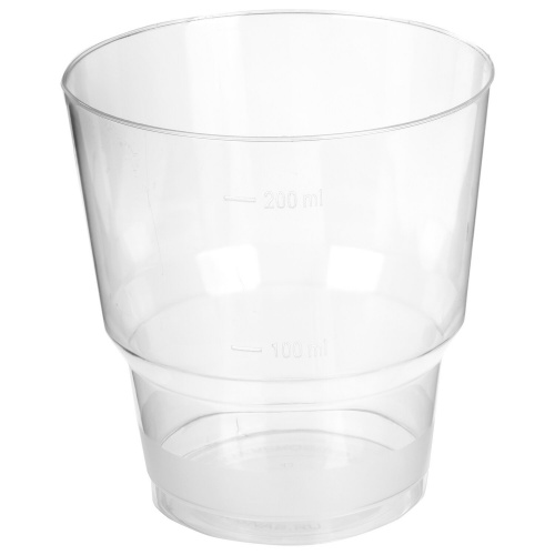 Одноразовые стаканы LAIMA "КРИСТАЛ", 200 мл, 50 шт., прозрачные, холодное/горячее фото 2