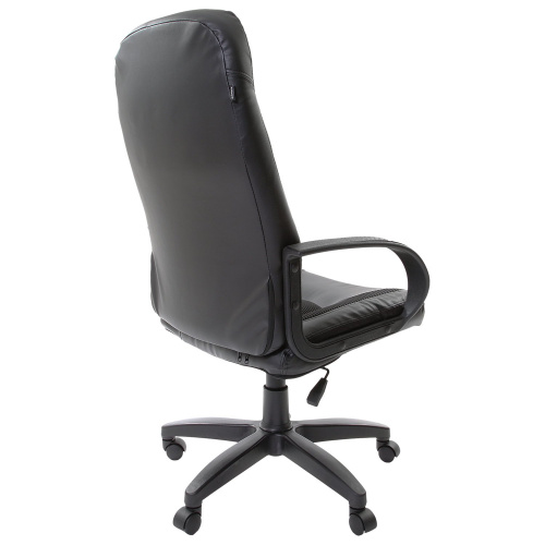 Кресло офисное BRABIX "Strike EX-525", экокожа черная, ткань черная фото 4