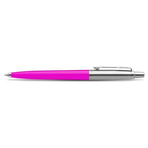 Ручка шариковая PARKER "Jotter Orig Magenta", корпус розовый, детали хром, блистер, синяя фото 5