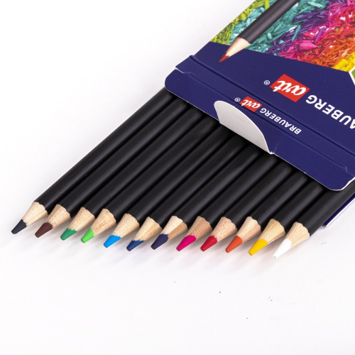 Карандаши художественные цветные BRAUBERG ART CLASSIC, 12 цветов, мягкий грифель 3,3 мм фото 9