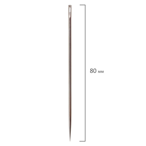 Иглы для прошивки документов STAFF, 3 шт., длина 80 мм, диаметр 1,8 мм, блистер фото 3