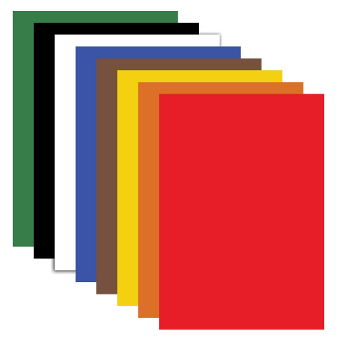 Картон цветной ПИФАГОР, А4, немелованный (матовый), 8 л., 8 цв., 200х283 мм фото 3