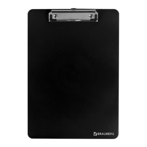 Доска-планшет BRAUBERG "SOLID", А4, 2 мм, с прижимом, пластик, черная фото 2