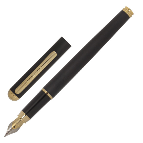 Ручка подарочная перьевая BRAUBERG Maestro, корпус черный, линия письма 0,25 мм, синяя фото 2