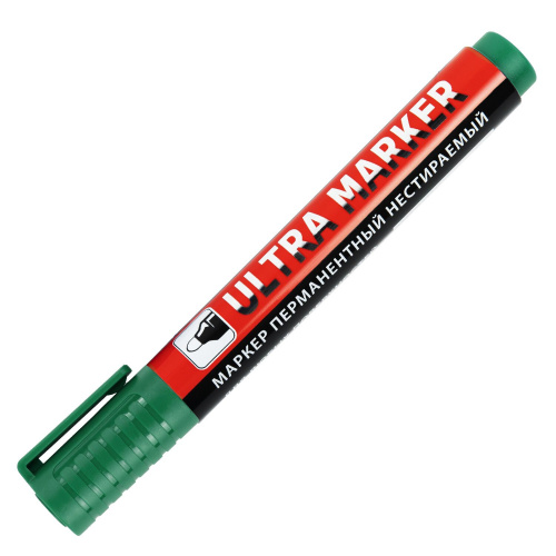Маркер перманентный BRAUBERG ULTRA MARKER, 3,5 мм, с клипом, зеленый фото 4