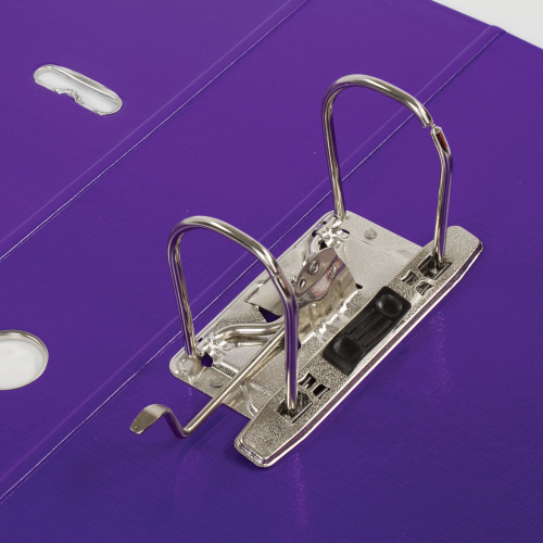 Папка-регистратор BRAUBERG "EXTRA", 75 мм, фиолетовая, двустороннее покрытие пластик, метал уголок фото 8