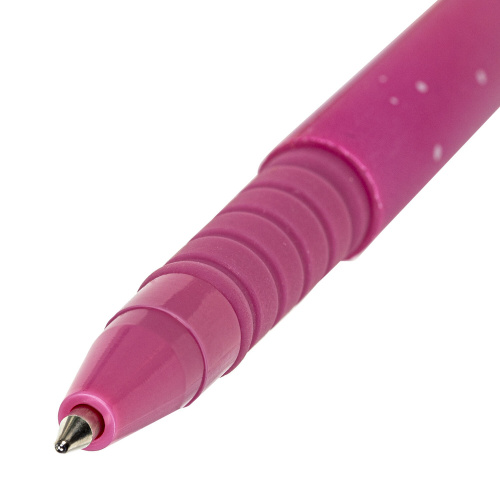 Ручка шариковая BRAUBERG SOFT TOUCH GRIP "STARS", мягкое покрытие, узел 0,7 мм, синяя фото 3
