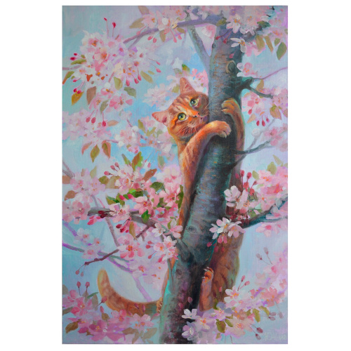 Картина стразами ОСТРОВ СОКРОВИЩ "Кот на дереве", 40х50 см, без подрамника фото 8