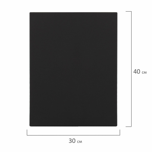 Холст на подрамнике черный BRAUBERG ART CLASSIC, 30х40см, 380г/м, хлопок, мелкое зерно фото 4