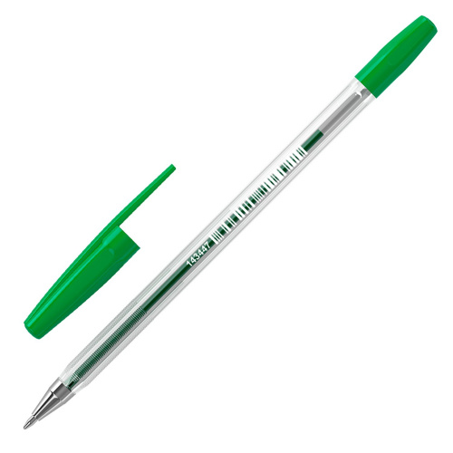 Ручка шариковая BRAUBERG "M-500 CLASSIC", корпус прозрачный, линия письма 0,35 мм, зеленая фото 2