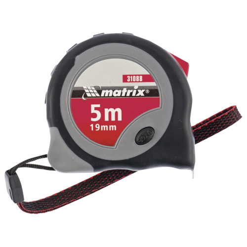Рулетка измерительная MATRIX "Continuous Fixation", 5,0 м х 19 мм, 2 механизма фиксации