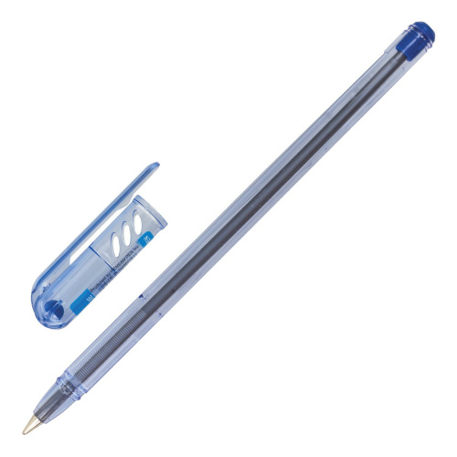 Ручка шариковая масляная PENSAN "My-Pen", корпус тонированный синий, линия письма 0,5 мм, синяя фото 6