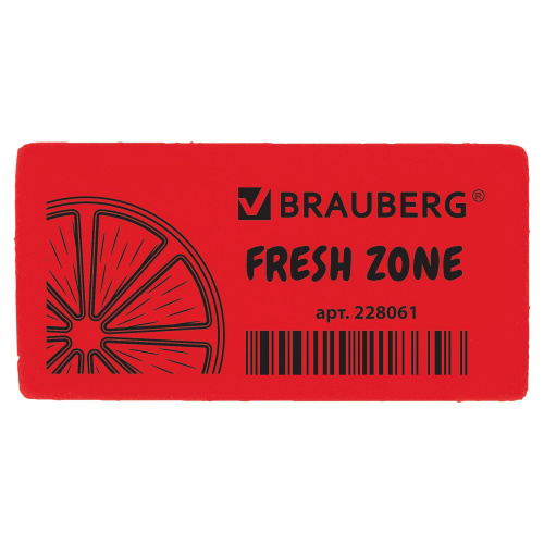 Ластик BRAUBERG "Fresh Zone", 40х20х10 мм, цвет ассорти, прямоугольный фото 4