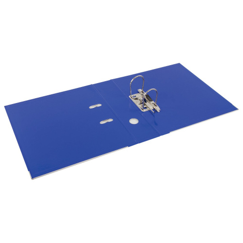 Папка-регистратор BRAUBERG "EXTRA", 75 мм, синяя, двустороннее покрытие пластик, металлич уголок фото 3