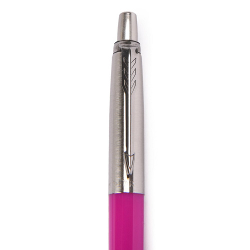Ручка шариковая PARKER "Jotter Orig Magenta", корпус розовый, детали хром, блистер, синяя фото 4