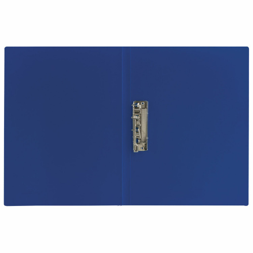 Папка с боковым металлическим прижимом STAFF, до 100 листов, синяя фото 6