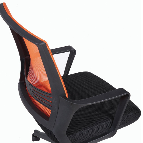 Кресло BRABIX " Balance MG-320", с подлокотниками, комбинированное черное/оранжевое фото 3