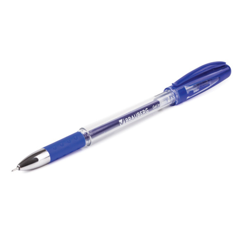 Ручка гелевая с грипом BRAUBERG "Geller", игольчатый узел 0,5 мм, линия письма 0,35 мм, черная фото 8