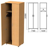 Шкаф для одежды "Монолит", 740х520х2050 мм, цвет бук бавария