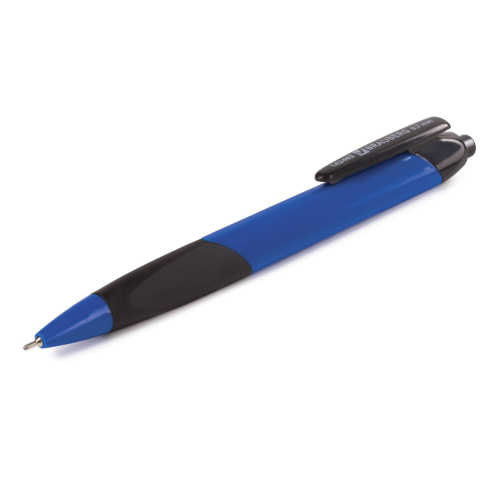 Ручка шариковая масляная автоматическая с грипом BRAUBERG "Booster", трехгранная, синяя фото 5