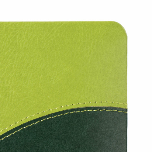 Ежедневник недатированный BRAUBERG "Bond", А5, 138х213 мм,  под кожу, 160 л., зеленый/салатовый фото 2