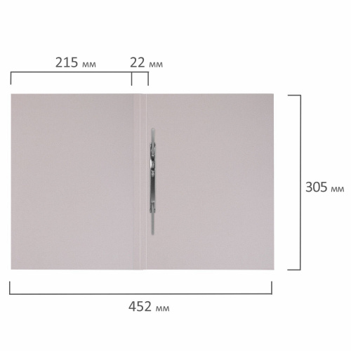 Скоросшиватель картонный мелованный BRAUBERG, плотность 320 г/м2, белый, до 200 л. фото 8