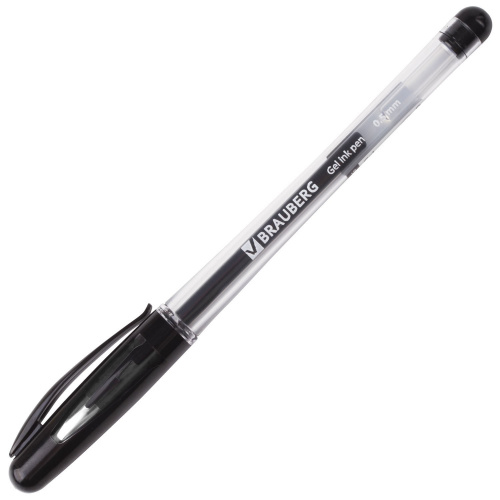 Ручка гелевая с грипом BRAUBERG "Geller", узел 0,5 мм, линия письма 0,35 мм, черная фото 8