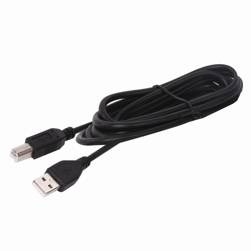 Кабель SONNEN Premium, USB 2.0 AM-BM, 1,5 м, медь, для периферии, экранированный, черный фото 2