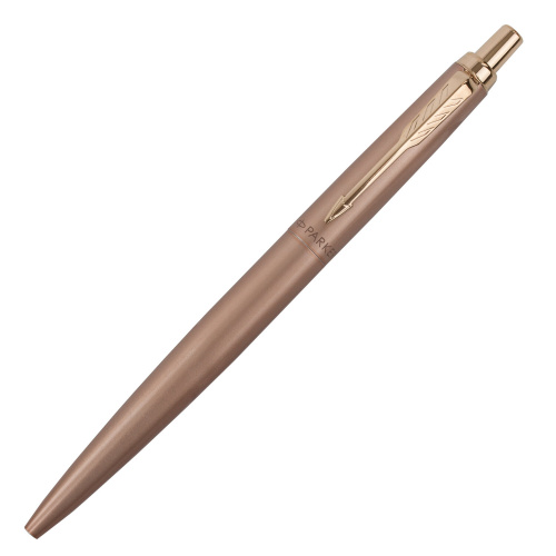 Ручка шариковая PARKER "Jotter XL Monochrome Pink Gold PGT", корпус "розовое золото", сталь, синяя фото 3