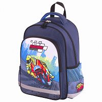 Рюкзак ПИФАГОР SCHOOL  Moto, 38х28х14 см, для начальной школы