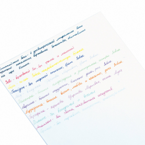 Ручки гелевые ЮНЛАНДИЯ, 12 цветов, корпус с печатью, линия письма 0,35 мм фото 4