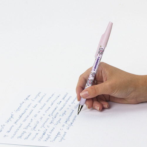 Ручка шариковая ЮНЛАНДИЯ "UNICORN", синяя, линия письма 0,35 мм фото 10