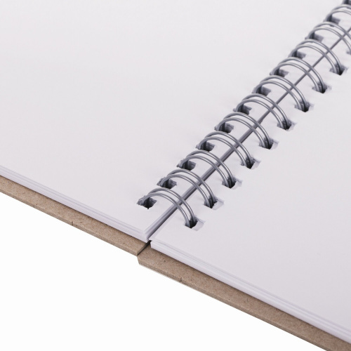 Скетчбук BRAUBERG ART, акварельная бумага 200 г/м2, 195х195 мм, 20 л., гребень, твердая обложка фото 4