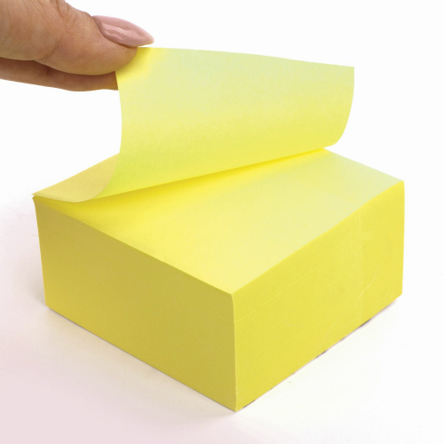 Блок самоклеящийся (стикеры) BRAUBERG, 76х76 мм, 400 л., неоновый желтый фото 6