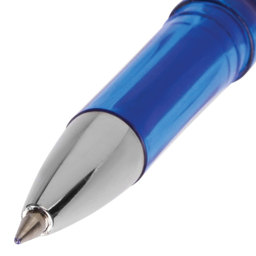Ручка стираемая гелевая STAFF "College EGP-101", хромированные детали, линия письма 0,35 мм, синяя фото 5