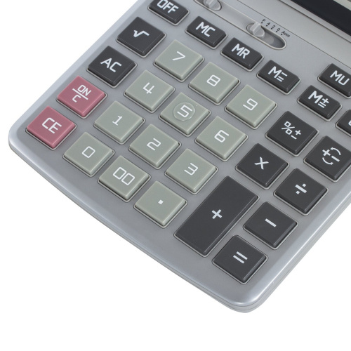 Калькулятор настольный металлический STAFF STF-1712, 200х152 мм, 12 разрядов, двойное питание фото 4