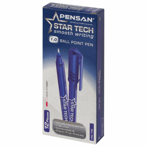 Ручка шариковая масляная PENSAN Star Tech, линия 0,8 мм, синяя фото 2
