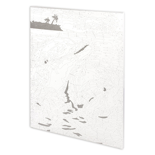 Картина по номерам ОСТРОВ СОКРОВИЩ "Дельфины", 40х50 см, 3 кисти, акриловые краски фото 4